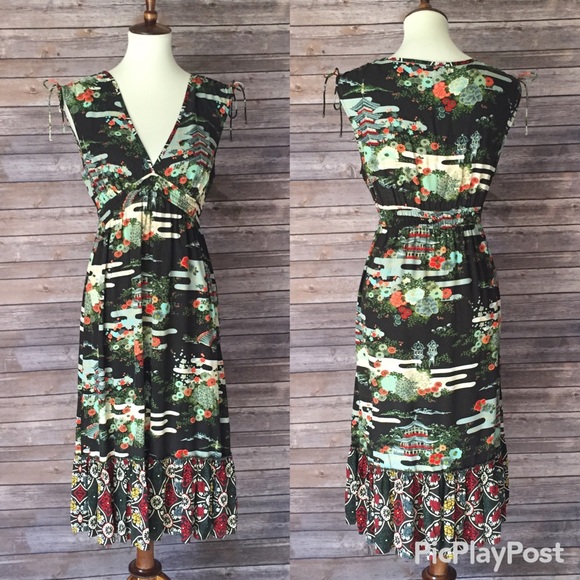 Lucky Brand Dresses & Skirts - Lucky Brand sz S Bohemian Japanese garden dress